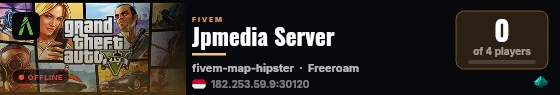 Jpmedia Server live status badge
