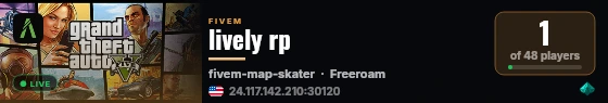 lively rp live status badge