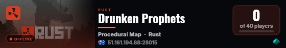 Drunken Prophets live status badge