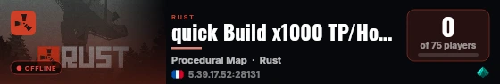 quick Build x1000 TP/Home Shop live status badge