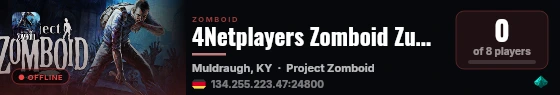 4Netplayers Zomboid Zumbilandia live status badge