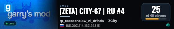 [ZETA] CITY-67 | RU #4 live status badge