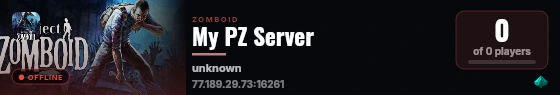 My PZ Server live status badge