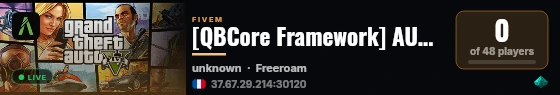 [QBCore Framework] AURERAFA live status badge