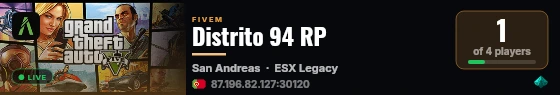 Distrito 94 RP live status badge