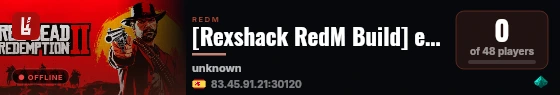 [Rexshack RedM Build] exilirp-rdr live status badge