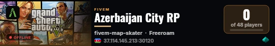 Azerbaijan City RP live status badge