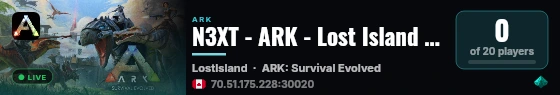 N3XT - ARK - Lost Island - (v361.7) live status badge