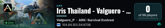 Iris Thailand - Valguero - PvE X20 MOD +Additions - (v361.7) live status badge