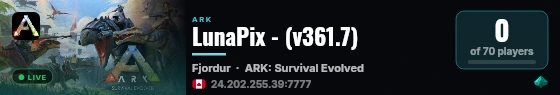 LunaPix - (v361.7) live status badge