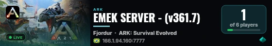 EMEK SERVER - (v361.7) live status badge