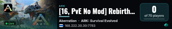 [16, PvE No Mod] Rebirthz SS7 TH x5 Aberration - (v358.24) live status badge