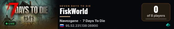FiskWorld live status badge