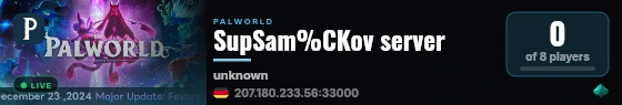 SupSam%CKov server live status badge