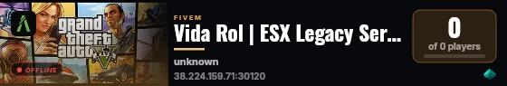 Vida Rol | ESX Legacy Server live status badge