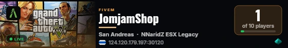 JomjamShop live status badge