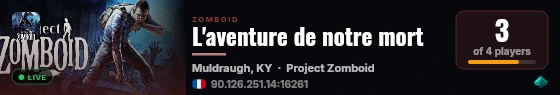 L'aventure de notre mort live status badge