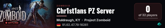 Chr1st1ans PZ Server live status badge