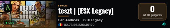 teszt | [ESX Legacy] live status badge