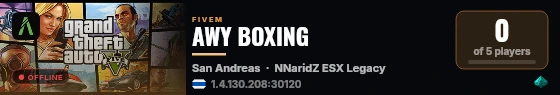 AWY BOXING live status badge