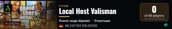 Local Host Valisman live status badge