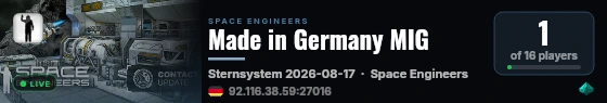 Made in Germany MIG live status badge
