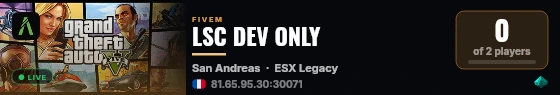 LSC DEV ONLY live status badge