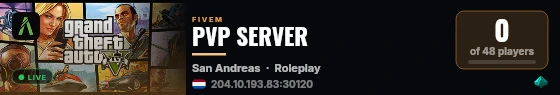 PVP SERVER live status badge