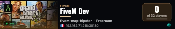 FiveM Dev live status badge