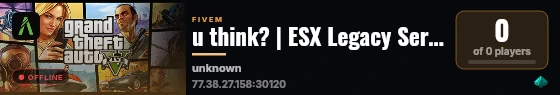 u think? | ESX Legacy Server live status badge