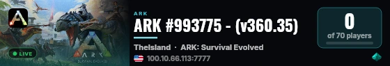 ARK #993775 - (v360.35) live status badge