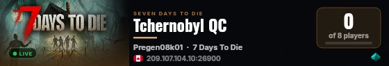 Tchernobyl QC live status badge