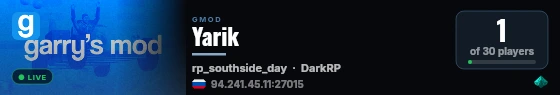 Yarik live status badge