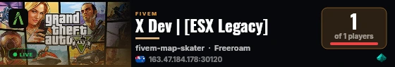 X Dev | [ESX Legacy] live status badge
