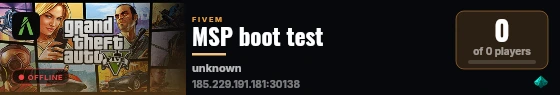 MSP boot test live status badge