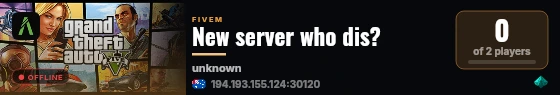 New server who dis? live status badge