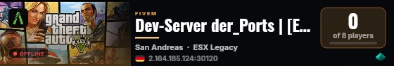 Dev-Server der_Ports | [ESX Legacy] live status badge