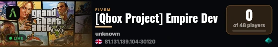 [Qbox Project] Empire Dev live status badge