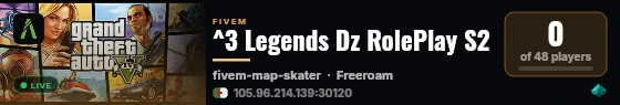 ^3 Legends Dz RolePlay S2 live status badge