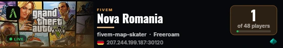 Nova Romania live status badge