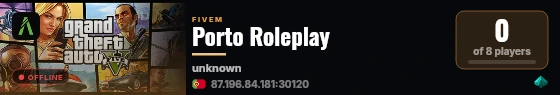 Porto Roleplay live status badge