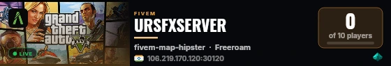 URSFXSERVER live status badge