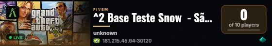 ^2 Base Teste Snow  - São Paulo 👻 ^7 | ✅ Base Completa e Inovadora ✅ | 🎮 https://discord.gg/fluxoshop live status badge