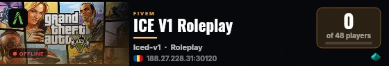 ICE V1 Roleplay live status badge