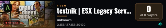 testnik | ESX Legacy Server live status badge
