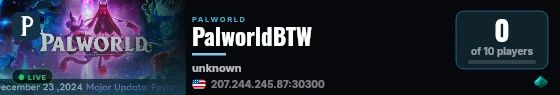 PalworldBTW live status badge