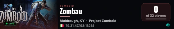 Zombau live status badge