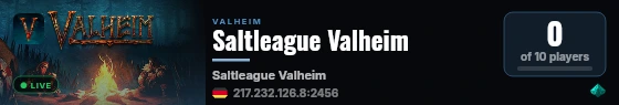 Saltleague Valheim live status badge