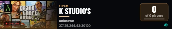 K STUDIO'S live status badge