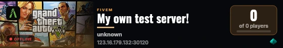 My own test server! live status badge